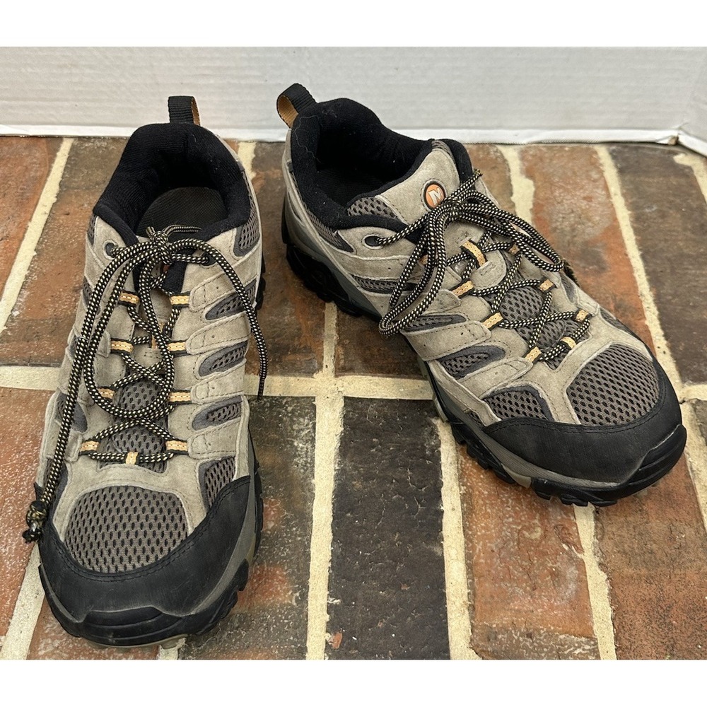 Merrell Ventilator Brown Hiking Shoes Vibram Soles Men's 11.5 W. Lace Up